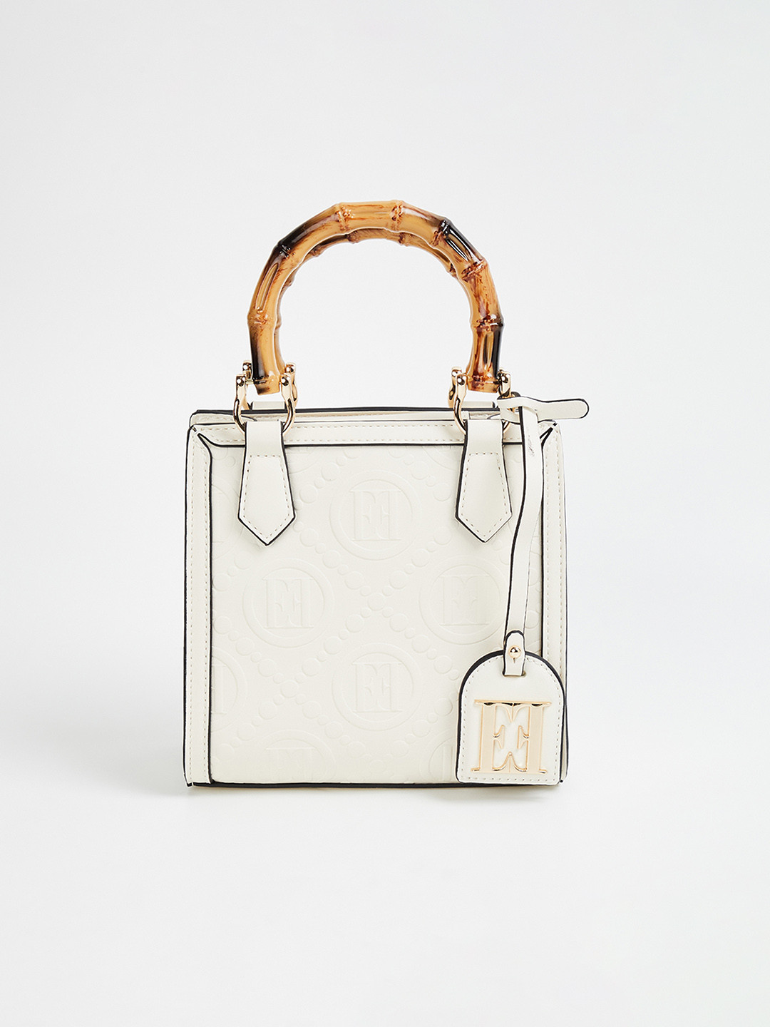 ELLE Off Textured Structured Handheld Bag