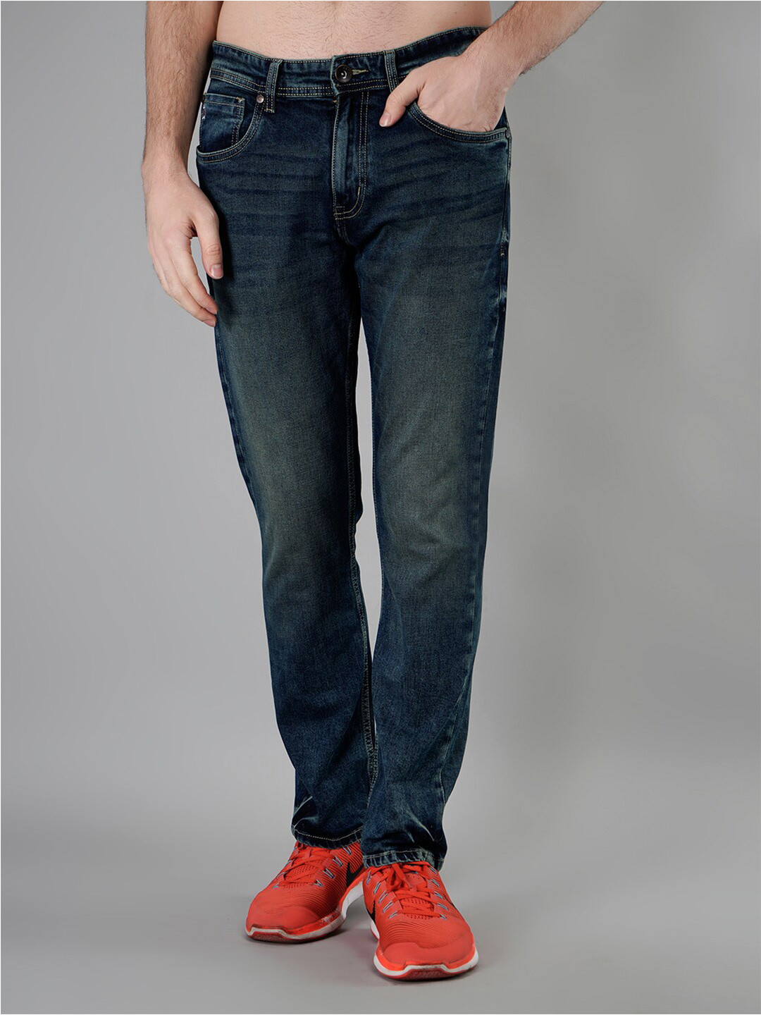 TIM PARIS Men Clean Look Light Fade Denim Stretchable Jeans