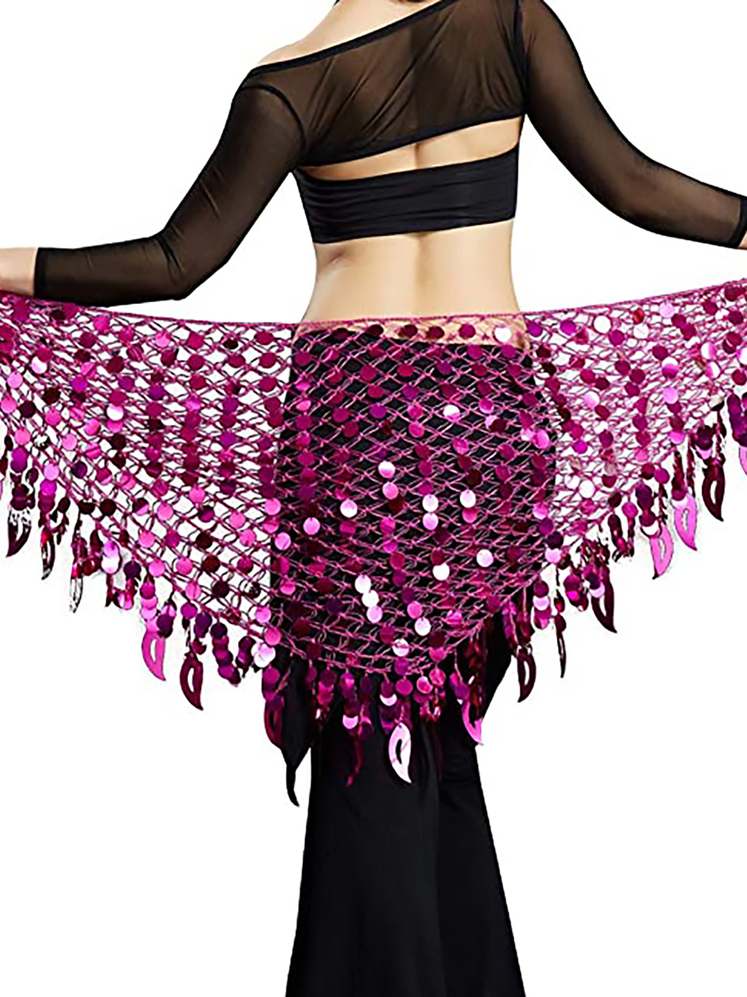 JENNA Embellished Chiffon Belly Dance Hip Scarf