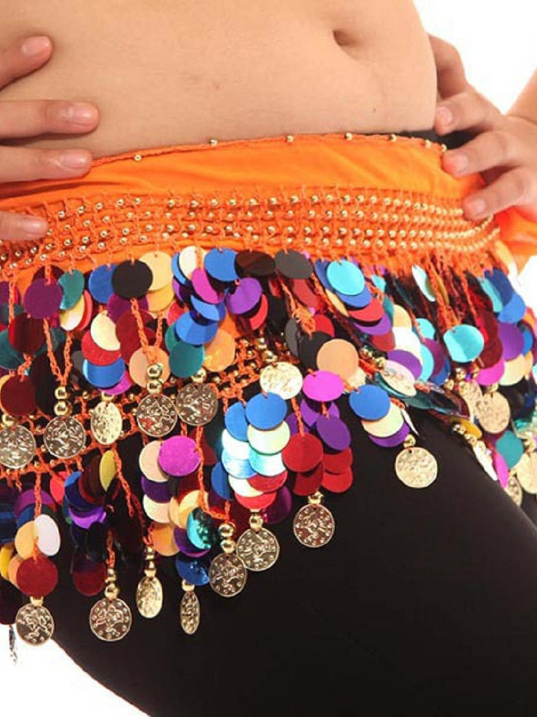 JENNA Embellished Chiffon Belly Dance Hip Scarf