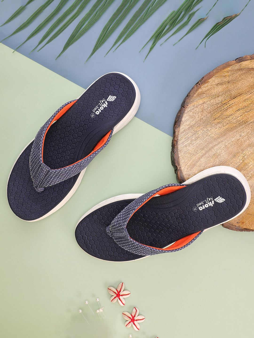 SKORA Women Textured Thong Flip-Flops