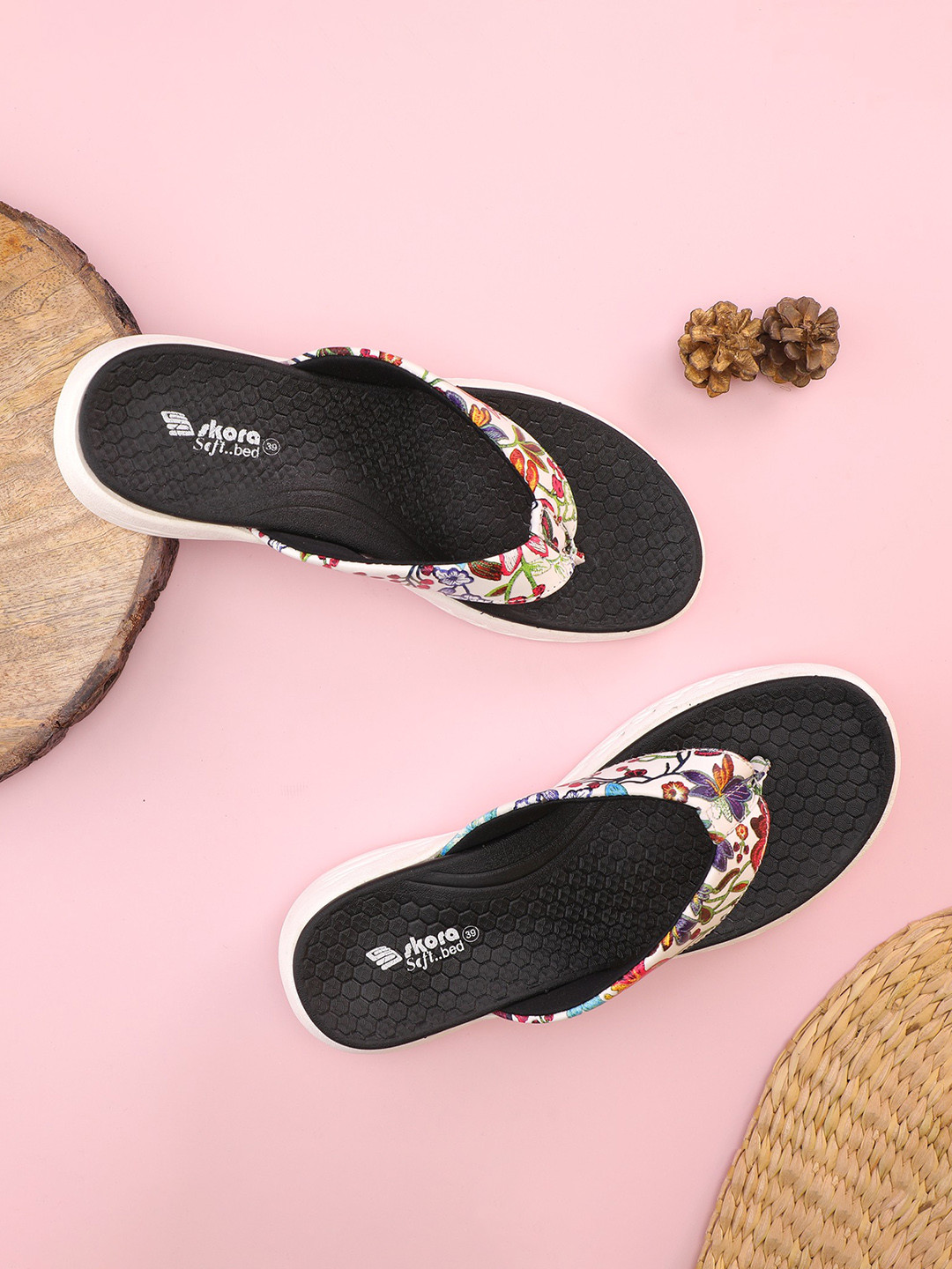 SKORA Women Printed Thong Flip-Flops