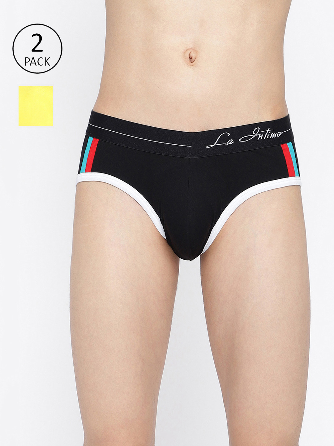 La Intimo Pack Of 2 Classic Anti Microbial Thongs Briefs LIBR030B