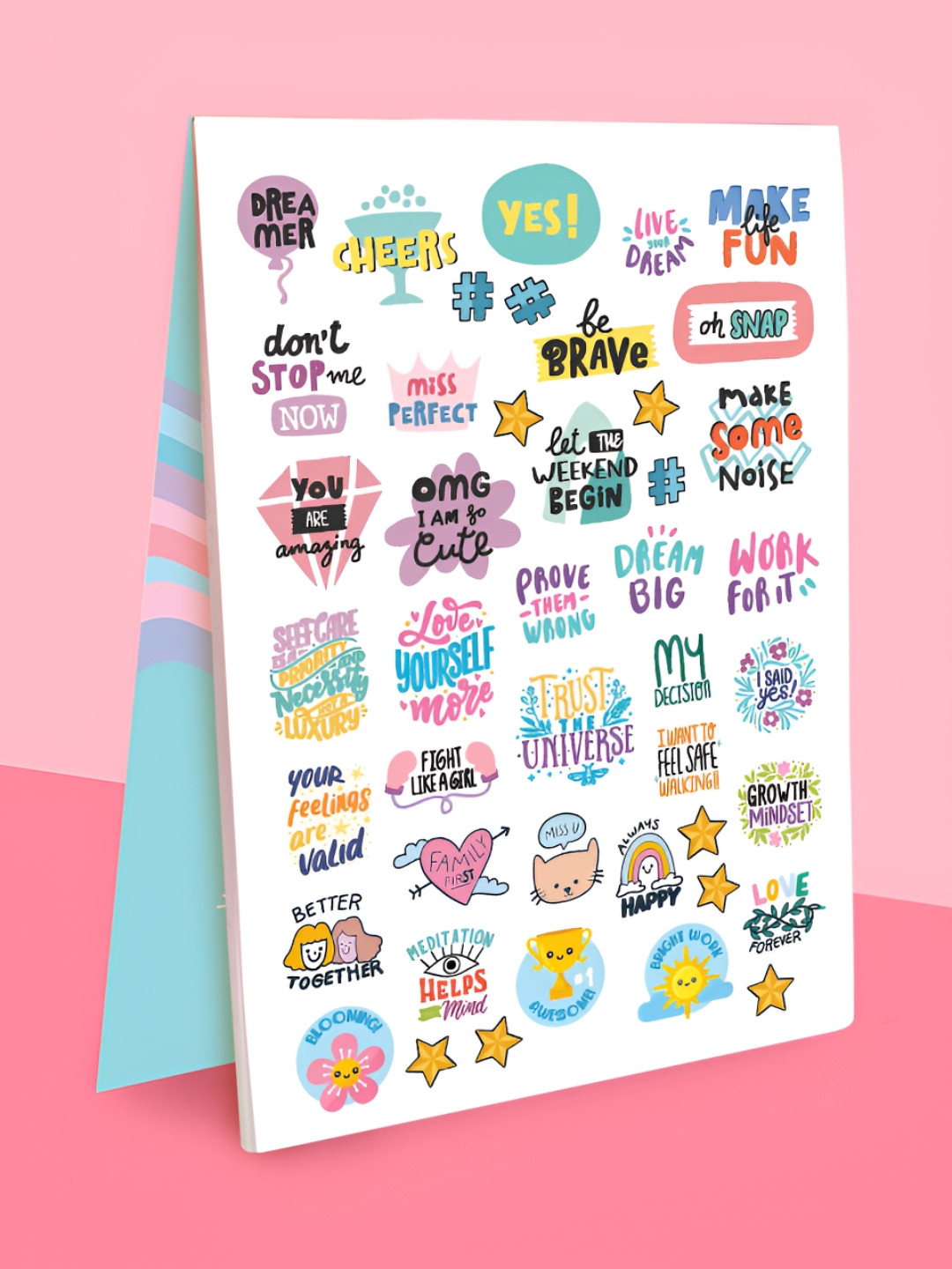 Doodle Blue & White A5 10 Pages Sticker Book