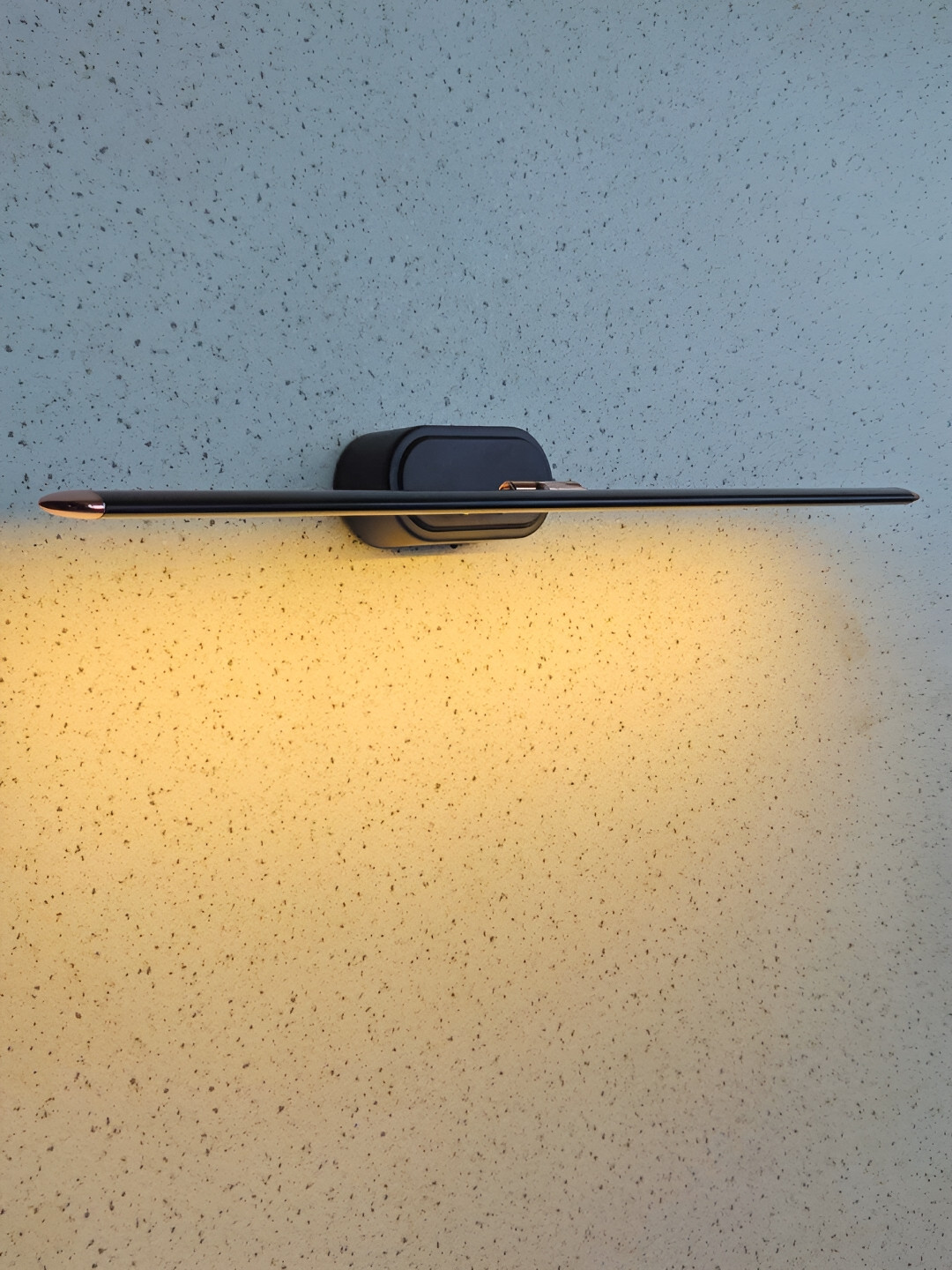 Mufasa Black & Rose Gold Aluminium LED Picture Mirror Light Rectangular Wall Lamp