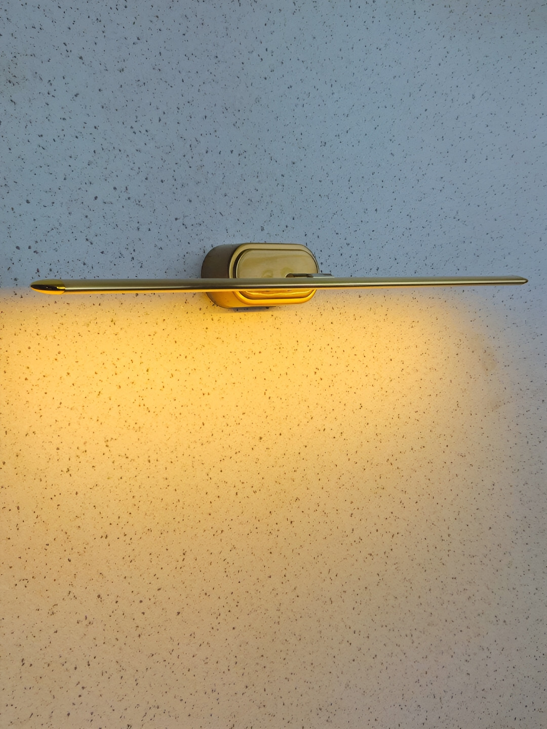 Mufasa Gold Toned Aluminium LED Picture Mirror Light Rectangular Wall Lamp