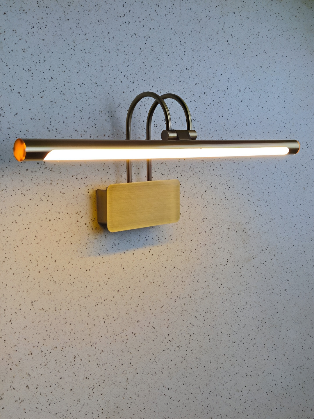 Mufasa Gold Toned Aluminium LED Picture Mirror Light Rectangular Wall Lamp