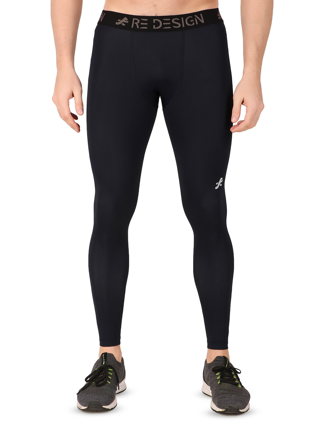 REDESIGN Men Mid-Rise Rapid-Dry Ankle-Length Tights