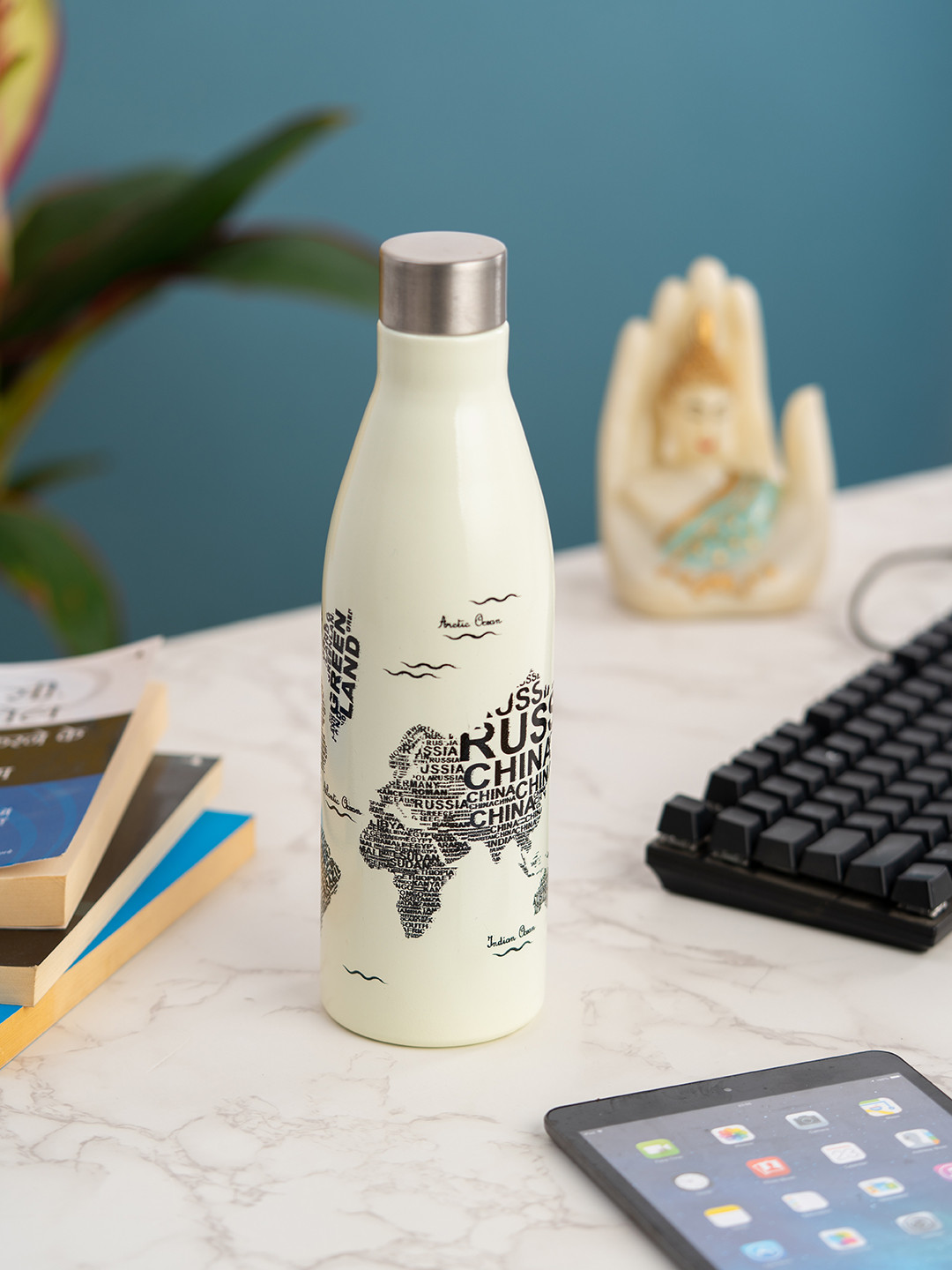 Clay Craft Vacbott Gerald 1100Ml Single-Wall Stainless Steel BIS Approved Water Bottle