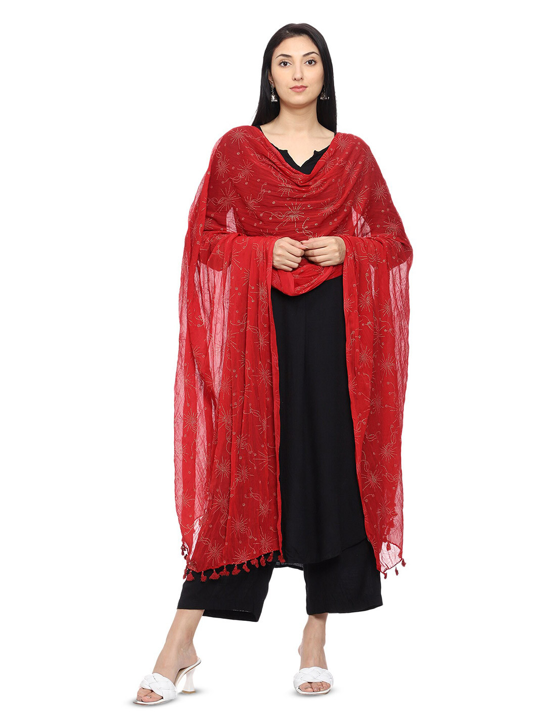 Tulip Eden Ethnic Foil Printed Dupatta