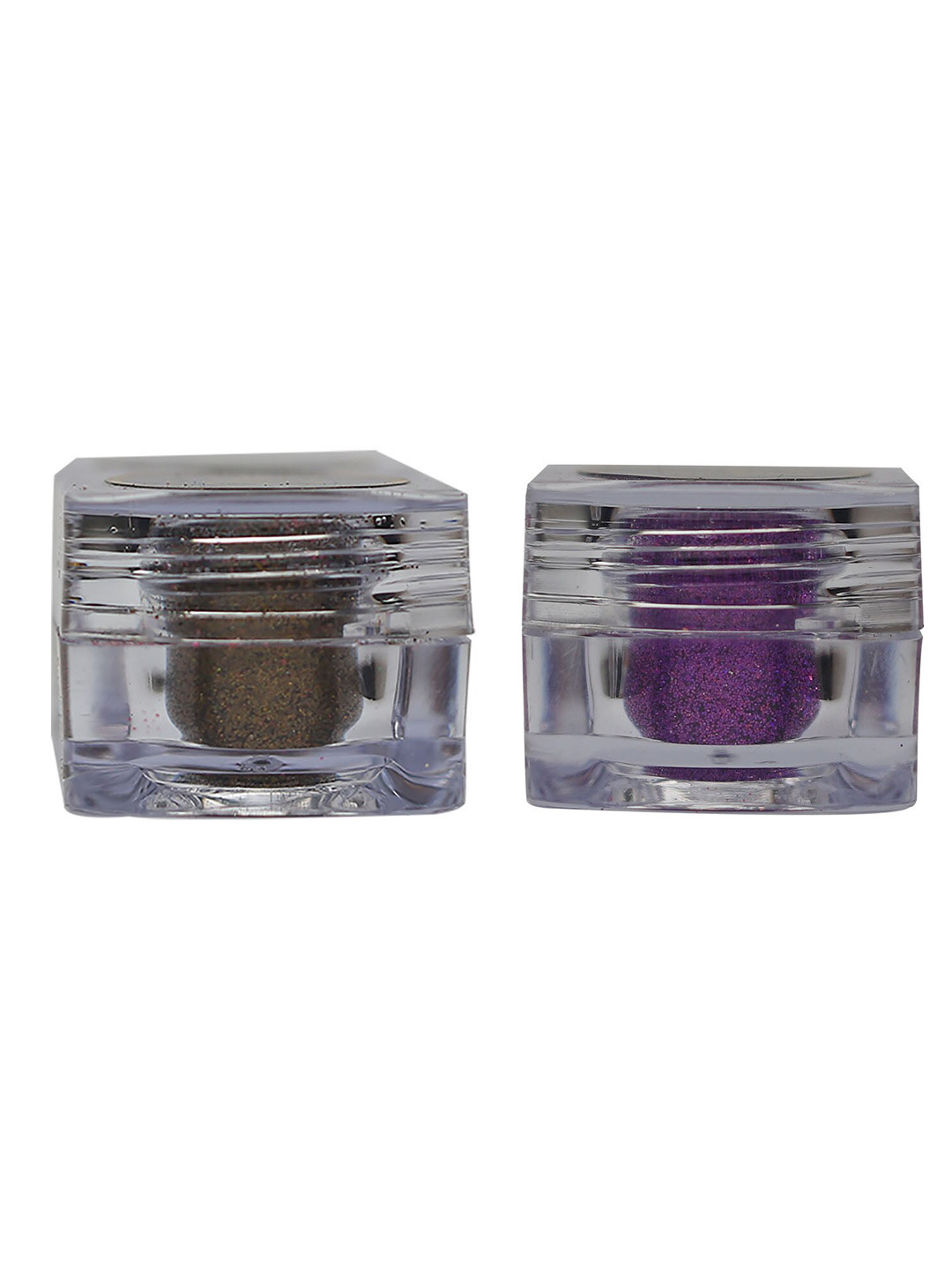 Veoni BELLE 2-Pcs Holographic HD Glitter Eyeshadow - 5g Each -Antique Gold & Violet purple