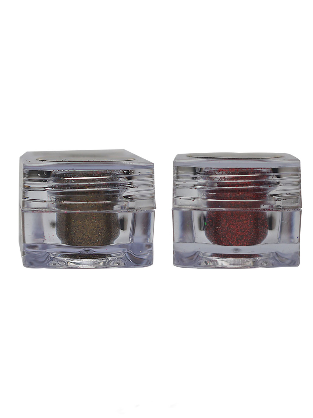 Veoni BELLE Holographic Set Of 2 HD Glitter Eyeshadow - 5g Each - Antique Gold-Ruby Red