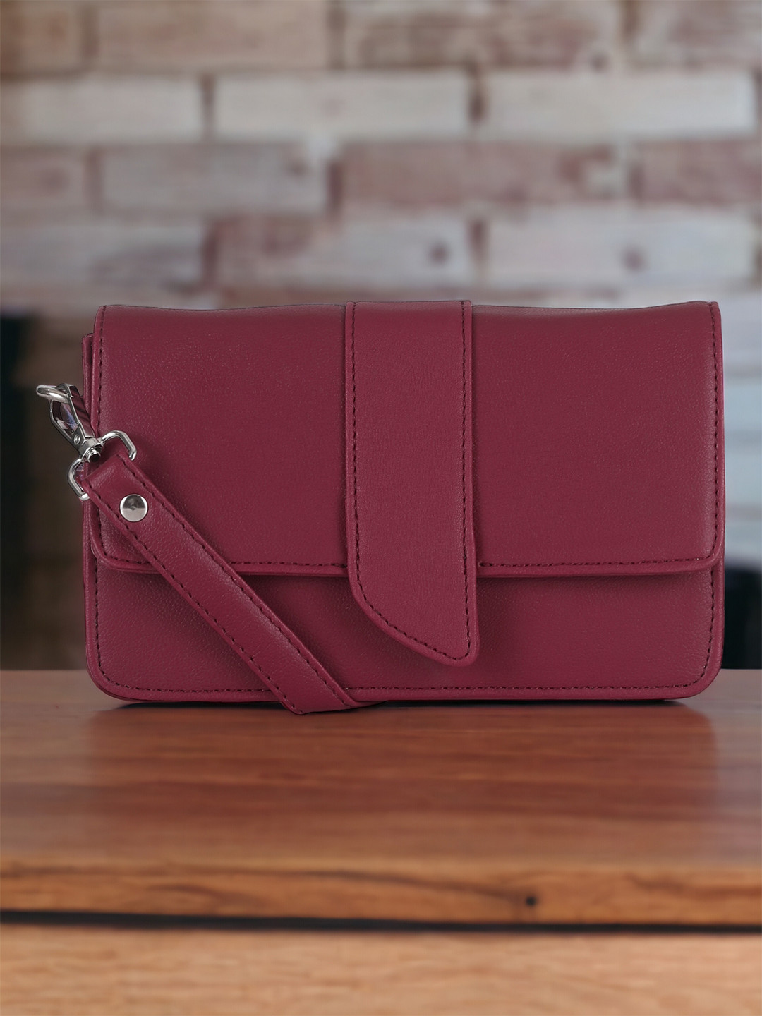 DressBerry Pink Oversized Structured Sling Bag