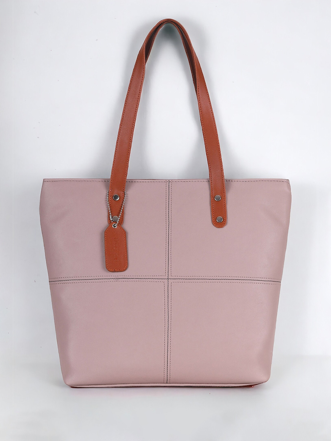 DressBerry Pink Oversized Shopper Shoulder Bag With Tasselled