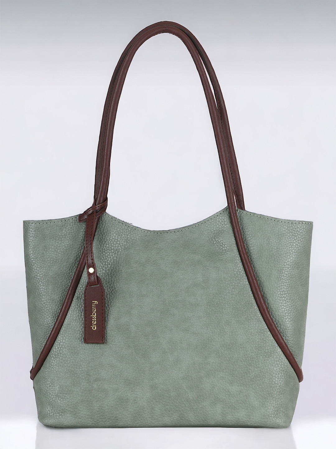 DressBerry Green Shopper Shoulder Bag