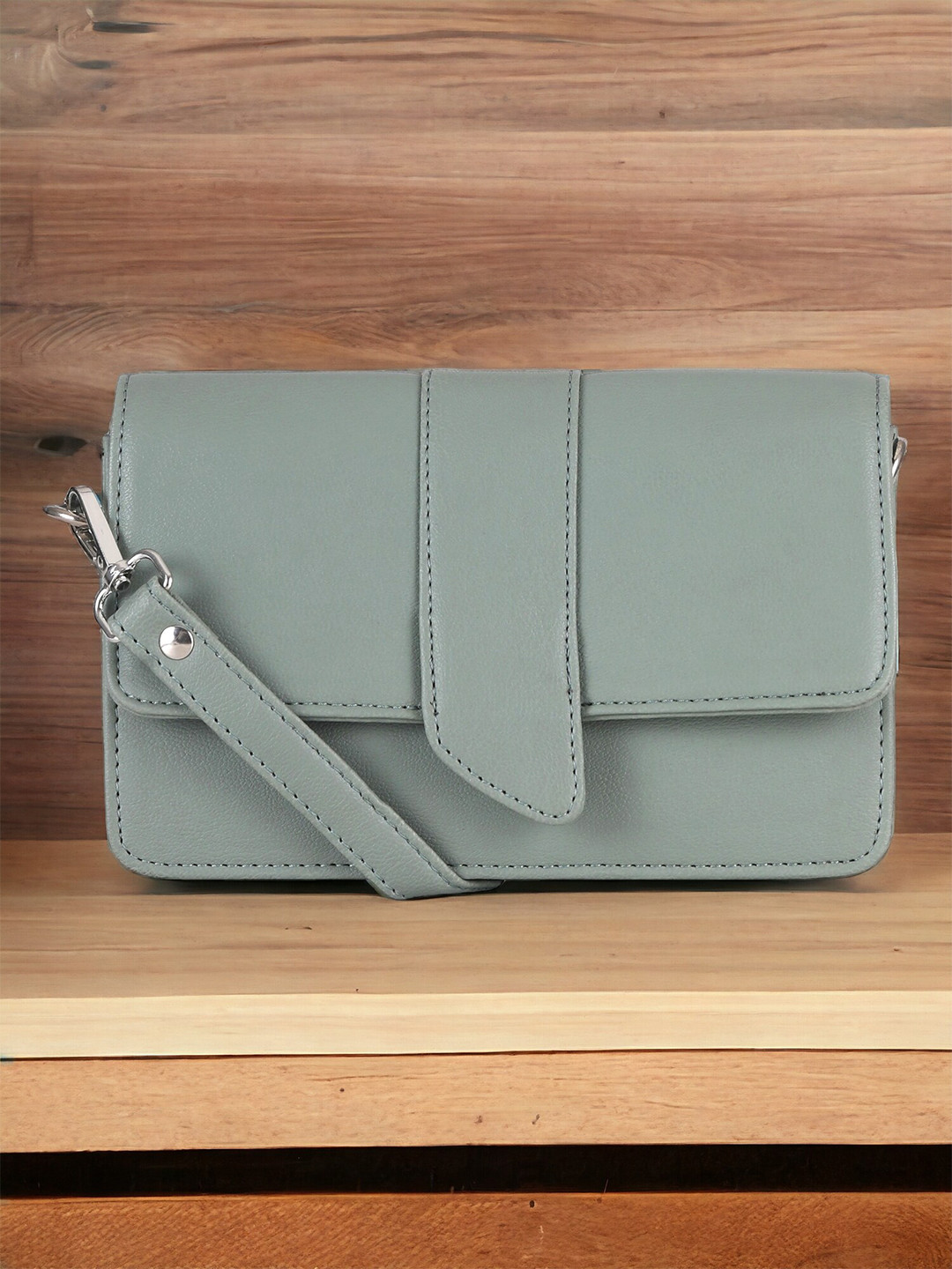 DressBerry Green Structured Sling Bag