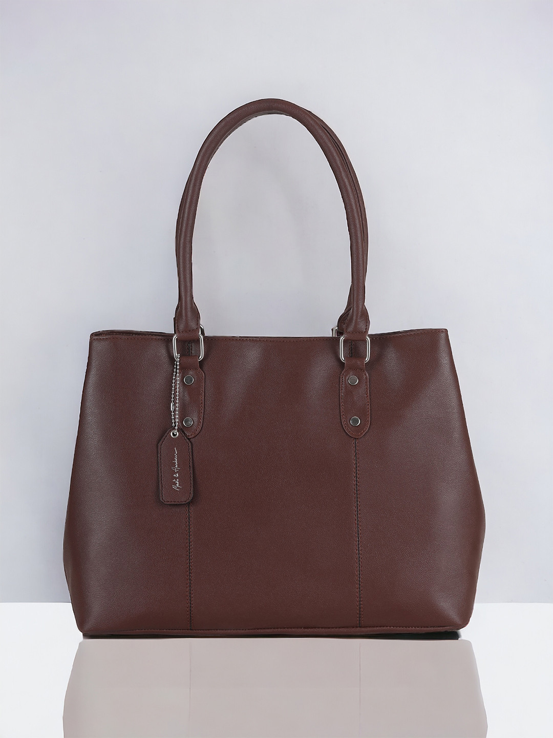 Mast & Harbour Solid Oversized Structured Shoulder Bag
