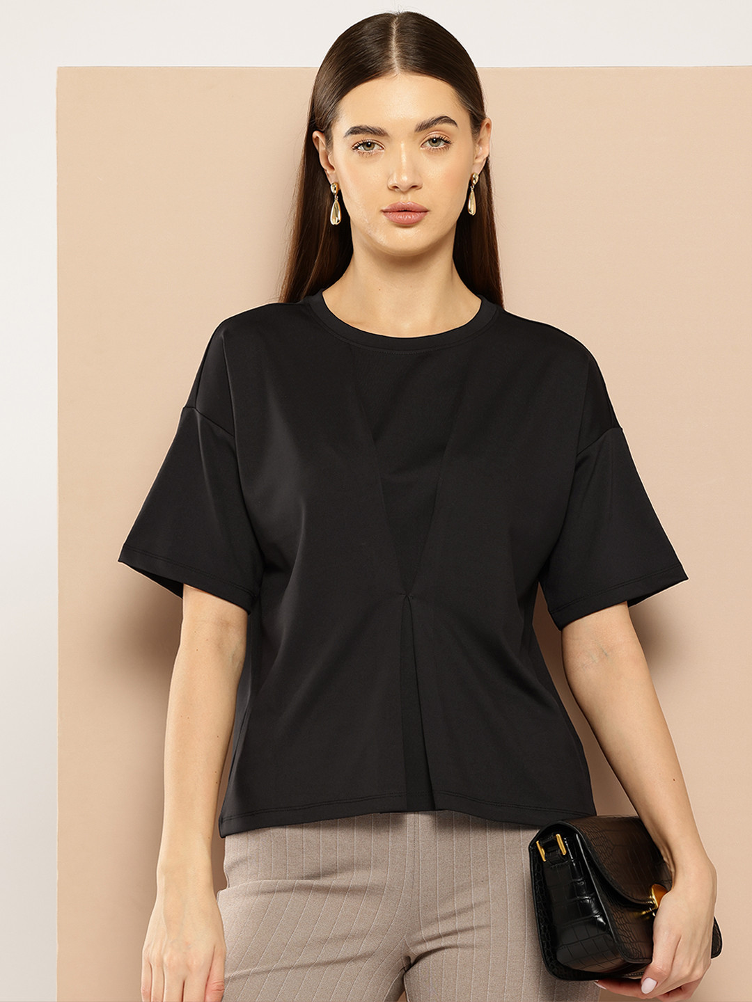 Chemistry Pleated Front Top