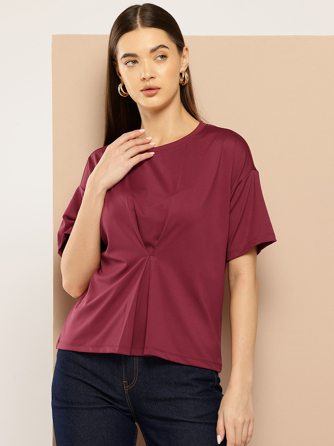 Chemistry Front Pleat Top