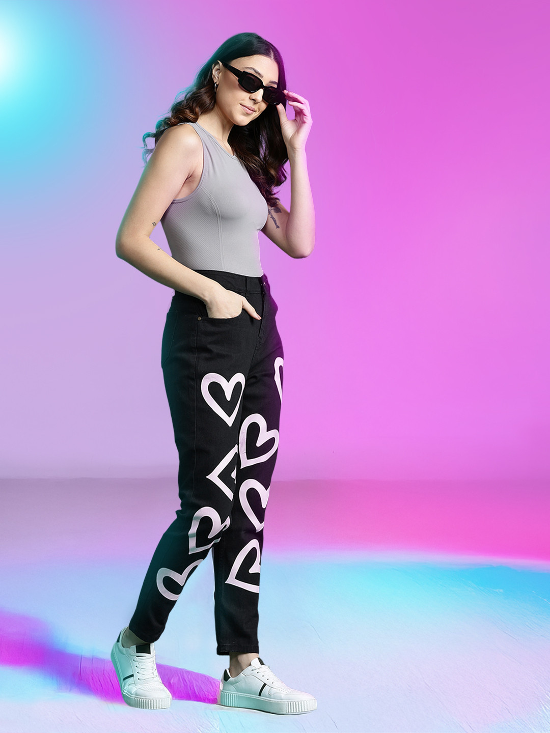 DressBerry Women Printed Boyfriend Fit Jeans