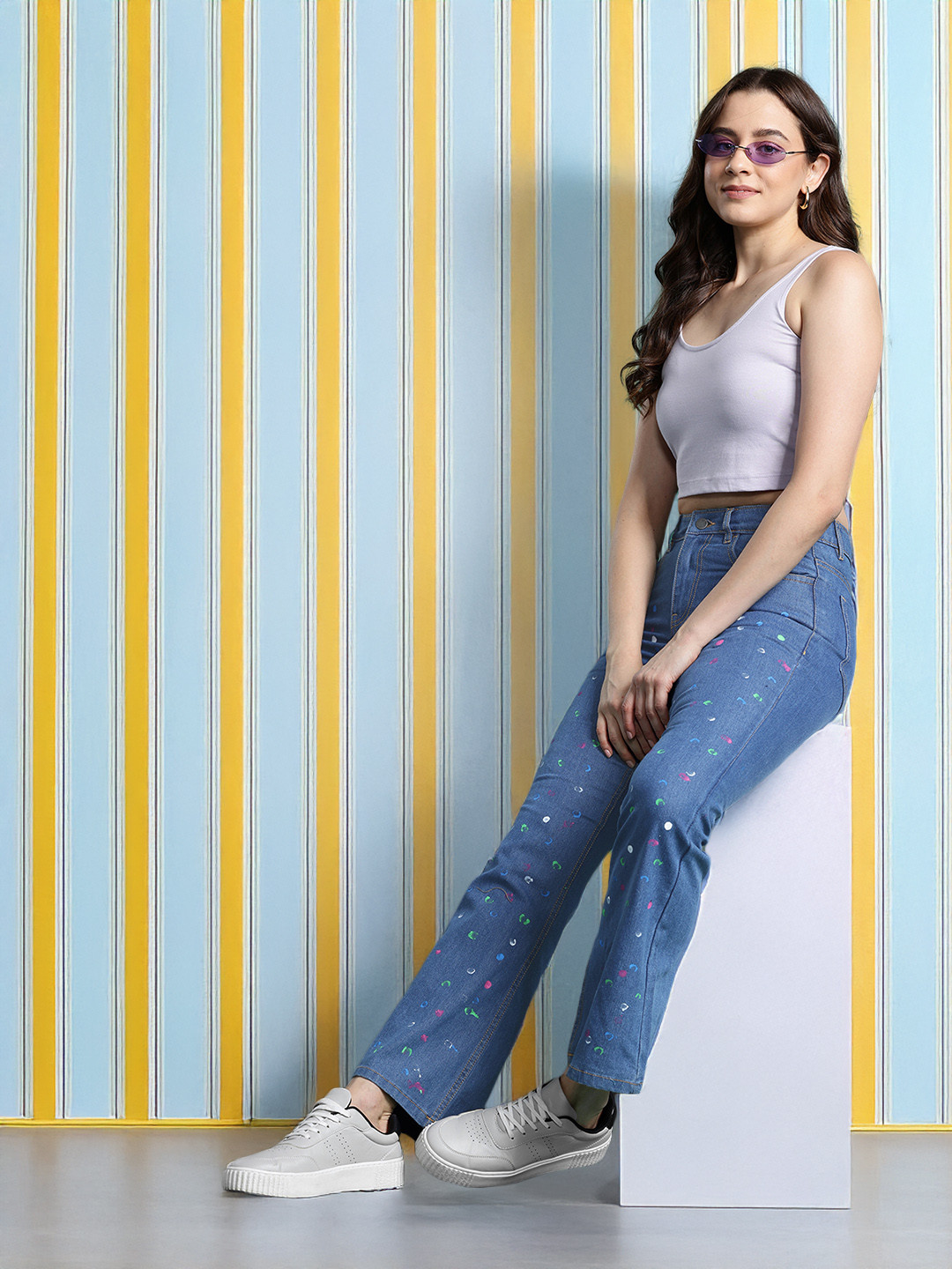 DressBerry Women Slim Flared Stretchable Jeans