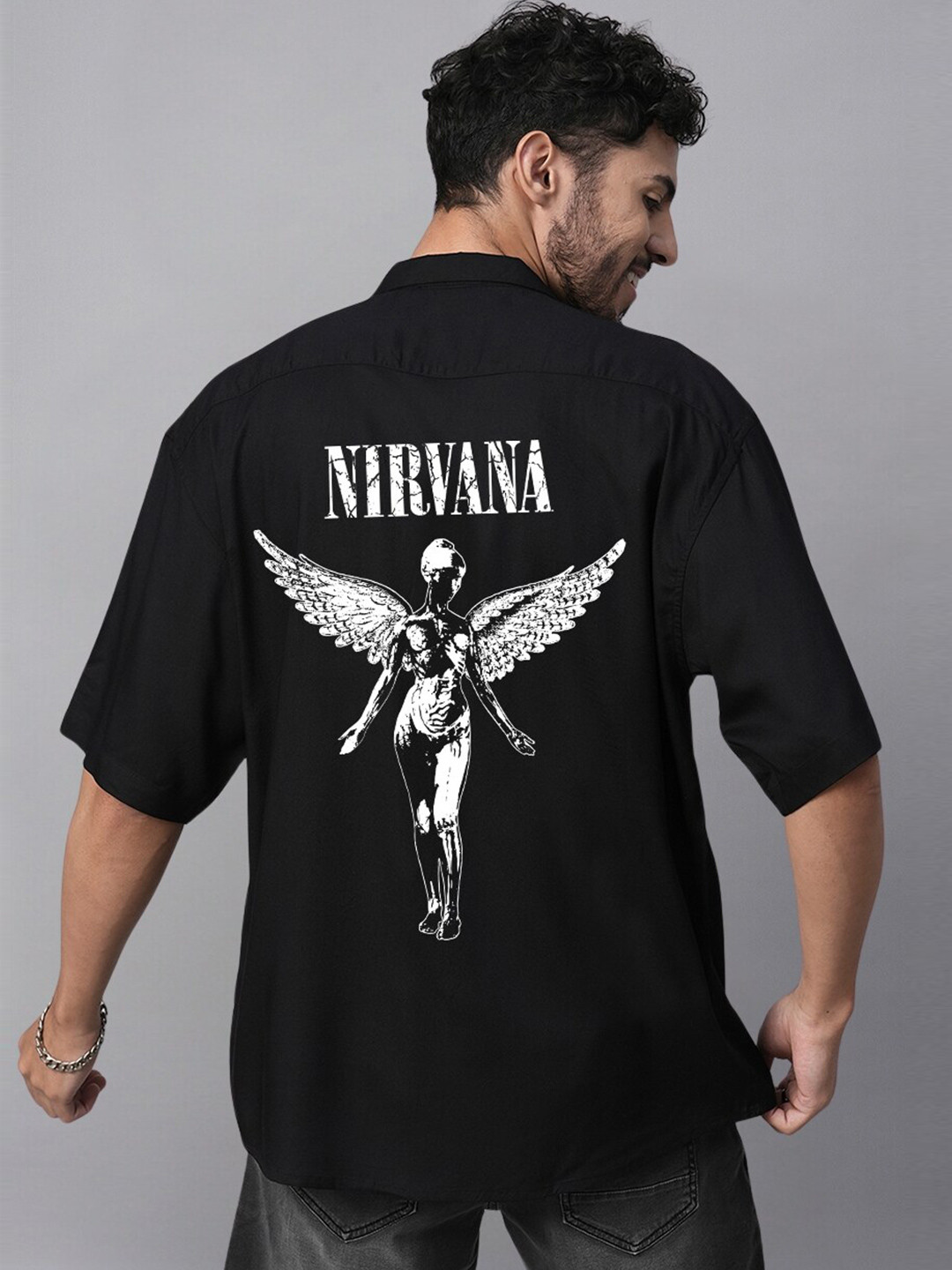 PRONK Nirvana Graphic Relaxed Casual Shirt
