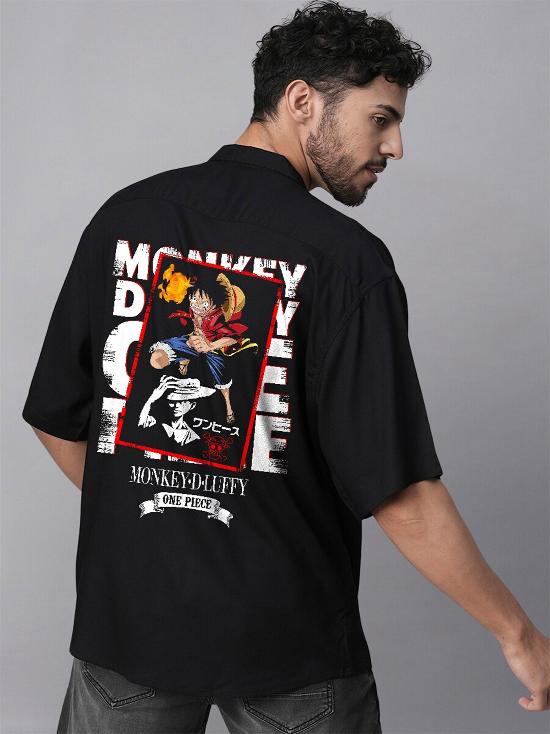 PRONK One Piece Graphic Relaxed Casual Shirt