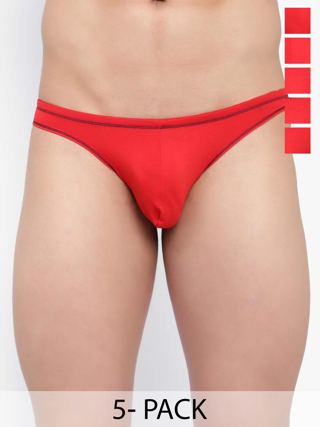 Bruchi CLUB Pack Of 5 Anti-Bacterial Bikini Briefs BRC-ML-FOXY-314-RD-5C-S