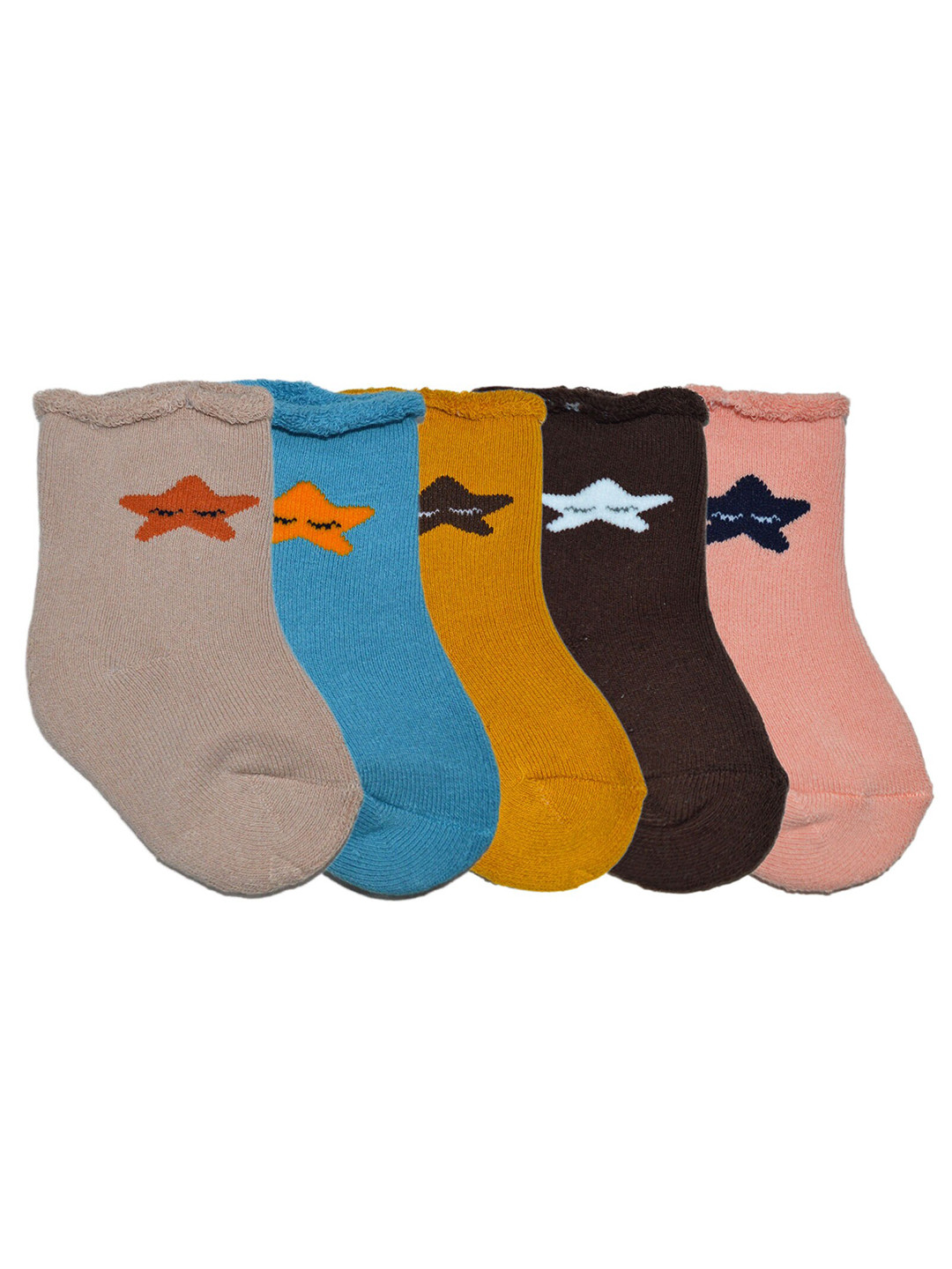 BAESD Kids Pack Of 5  Patterned Towel Ankle Length Socks