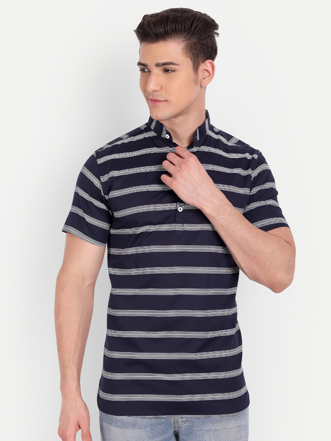 Vida Loca Striped Pure Cotton Straight Kurta