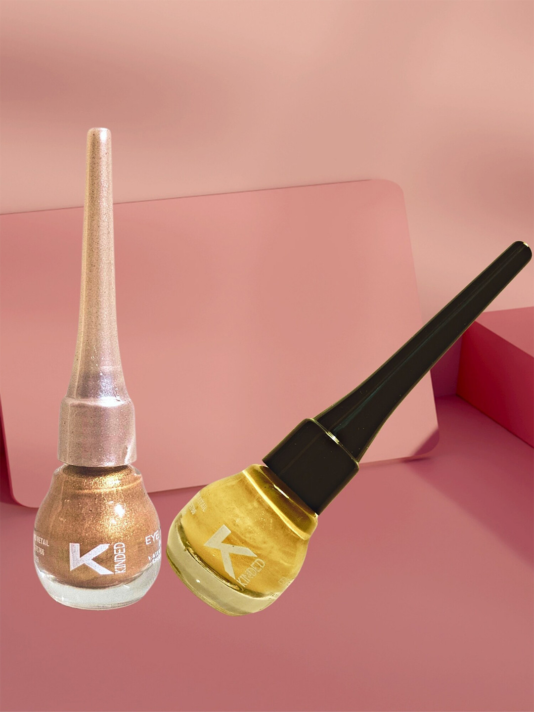 KINDED 2-Pcs Long Lasting Eyeliner - 5ml Each - Golden Glaze & Cool Copper