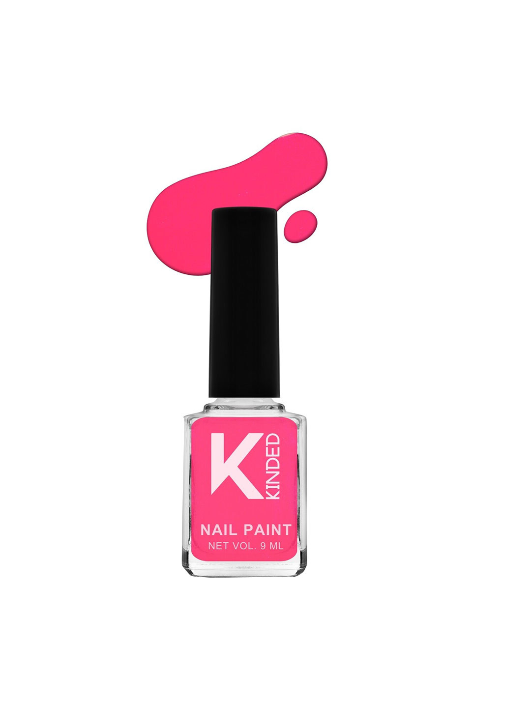KINDED Long Stay Glossy Finish Nail Polish - 9ml - Neon Hot Pink 01