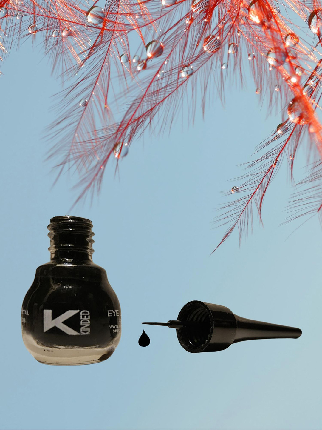 KINDED Set Of 2 Long Lasting Liquid Eyeliner - 5ml Each - Midnight Black-Greyish Silver