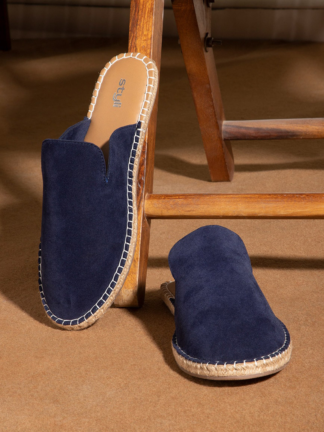 Styli Men Faux Suede Mule Espadrilles