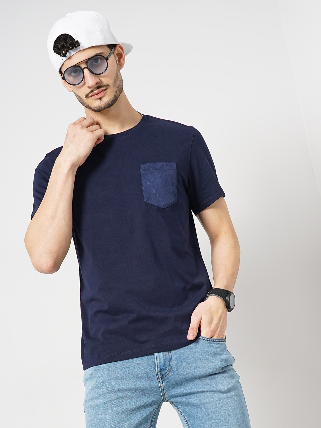 Celio Short Sleeves Pockets Cotton T-shirt
