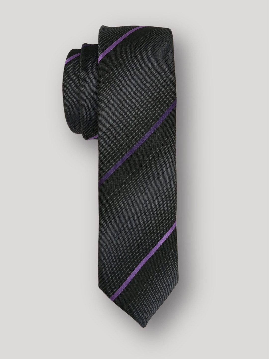 The Tie Hub Men Classic Striped Silk Broad Tie