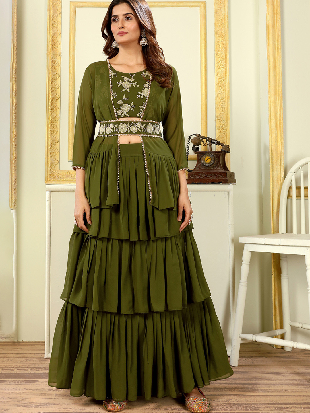 PATLANI STYLE Patlani Designer Stitched Lehenga with Jacket and embroidery stitched blouse