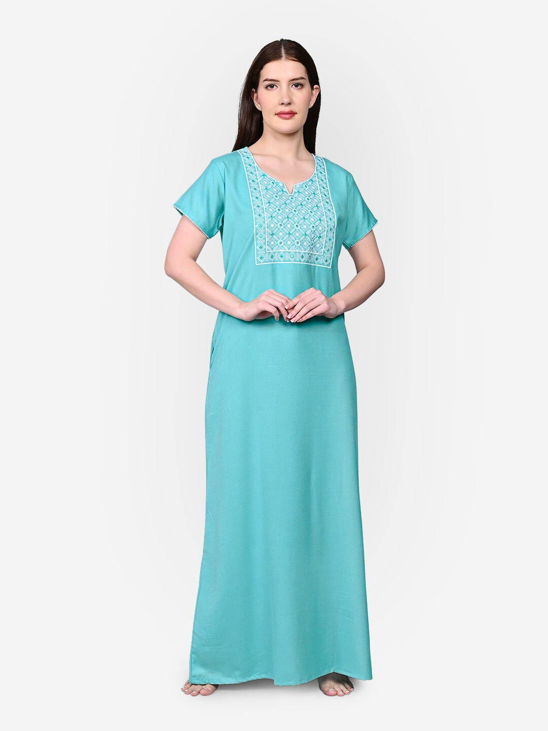 Sand Dune Embroidered Maxi Nightdress