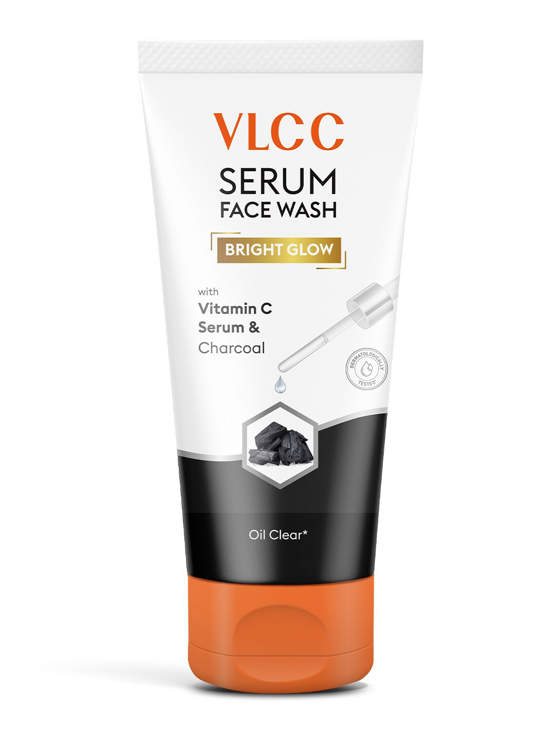 VLCC Bright Glow Serum Face Wash with Vitamin C Serum & Charcoal - 100ml