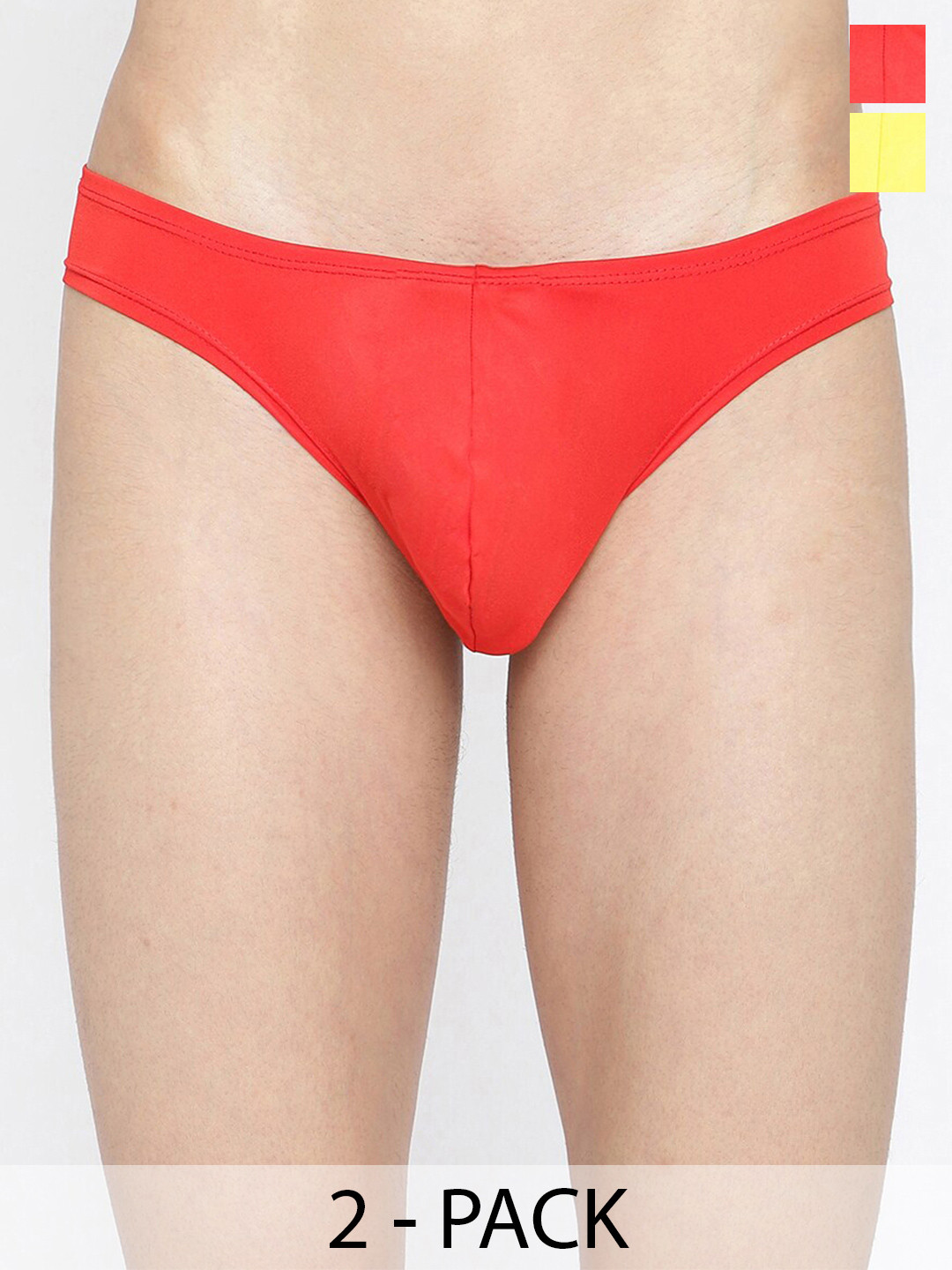 La Intimo Men Pack Of 2 Semi-Seamless Featherlight Anti Microbial Basic Briefs LISS010B