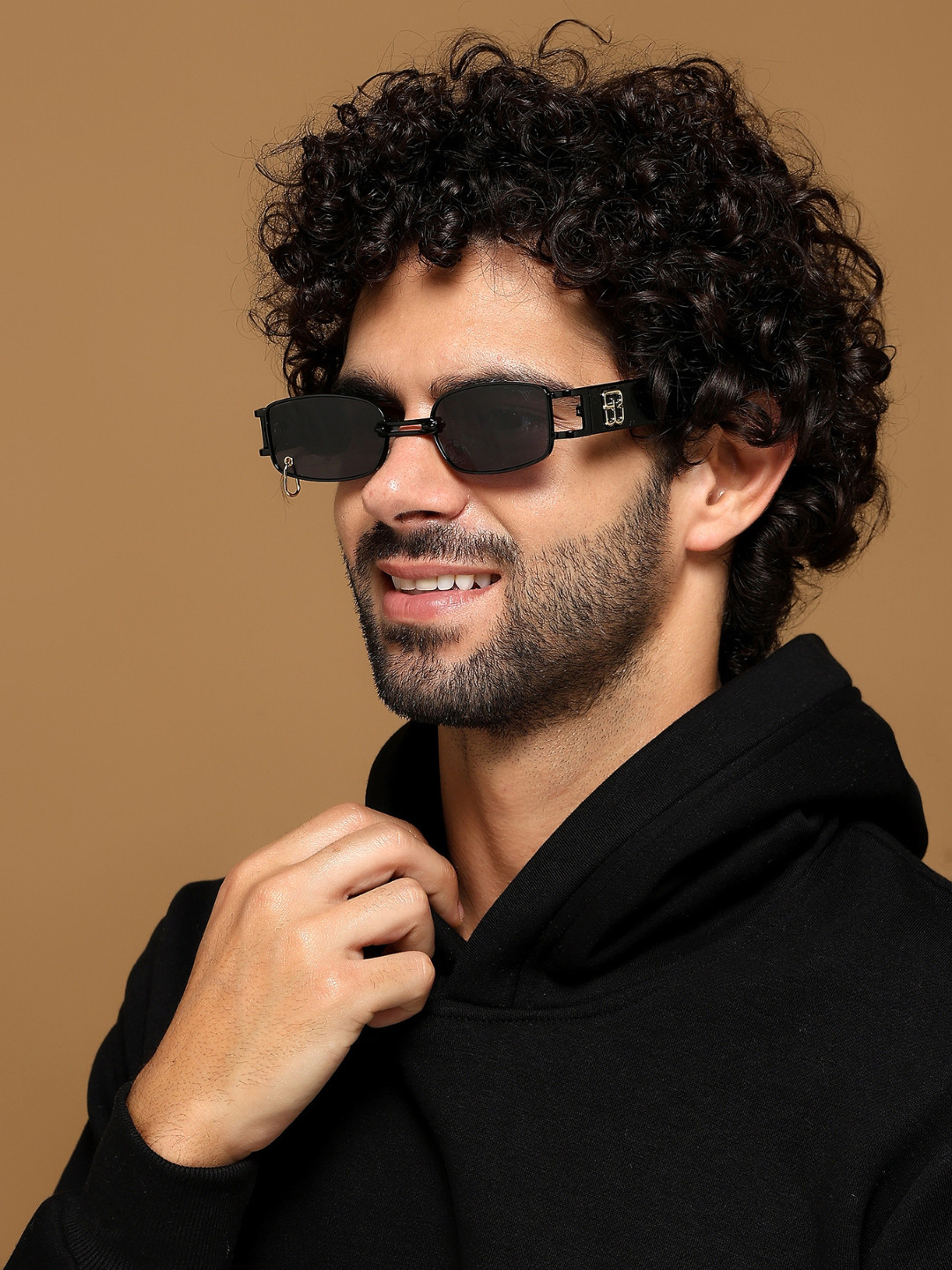 Voyage Unisex Rectangle Sunglasses with UV Protected Lens 9290MG5209