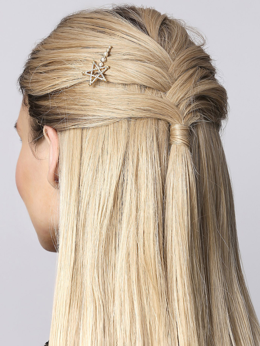 Accessorize Stone-Studded and beaded Sparkle Star Clip