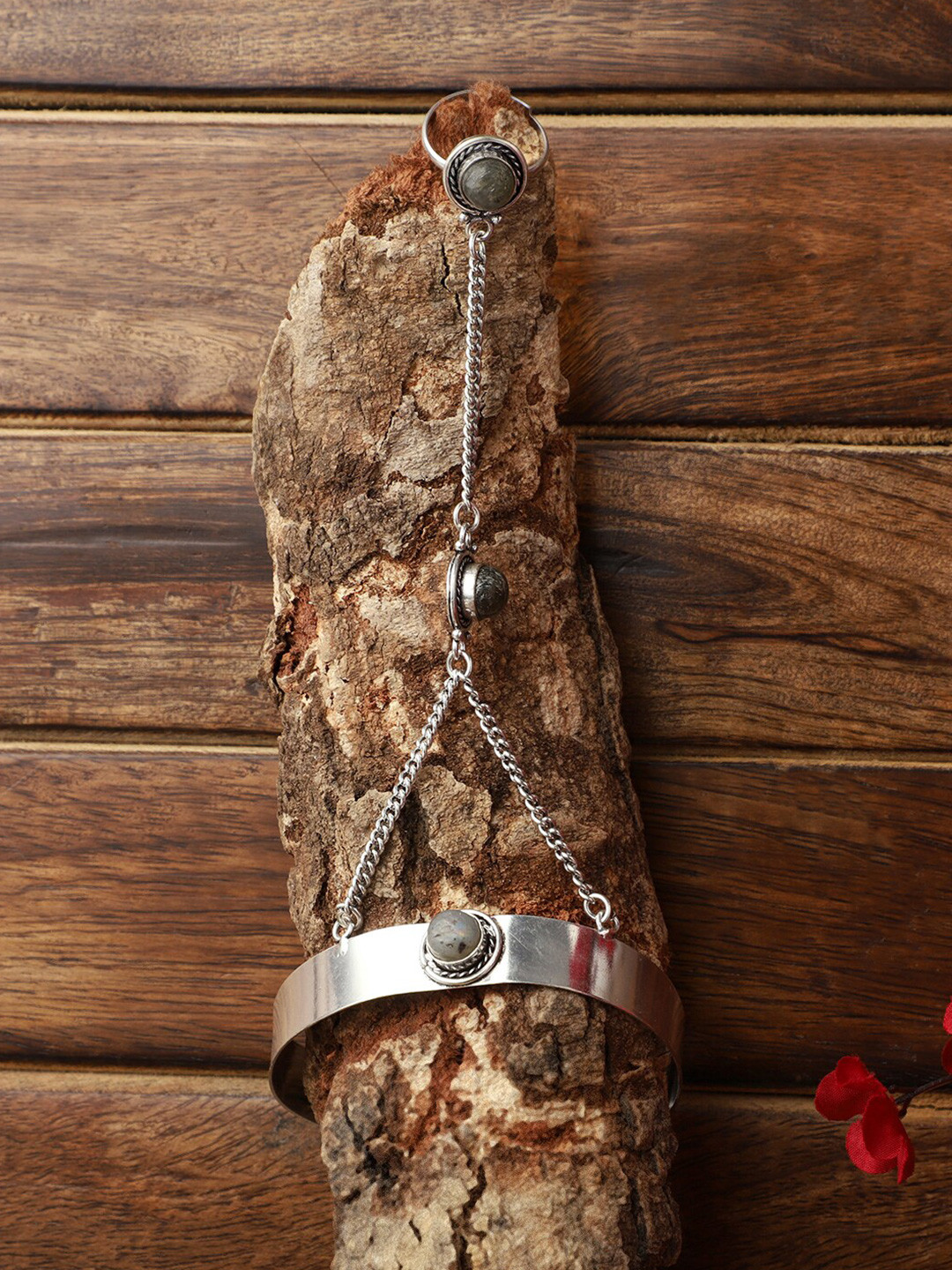 VENI Silver-Plated Ring Bracelet