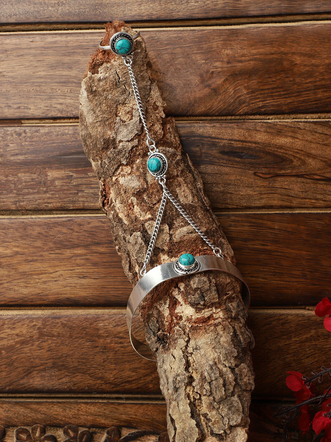 VENI Silver-Plated Ring Bracelet