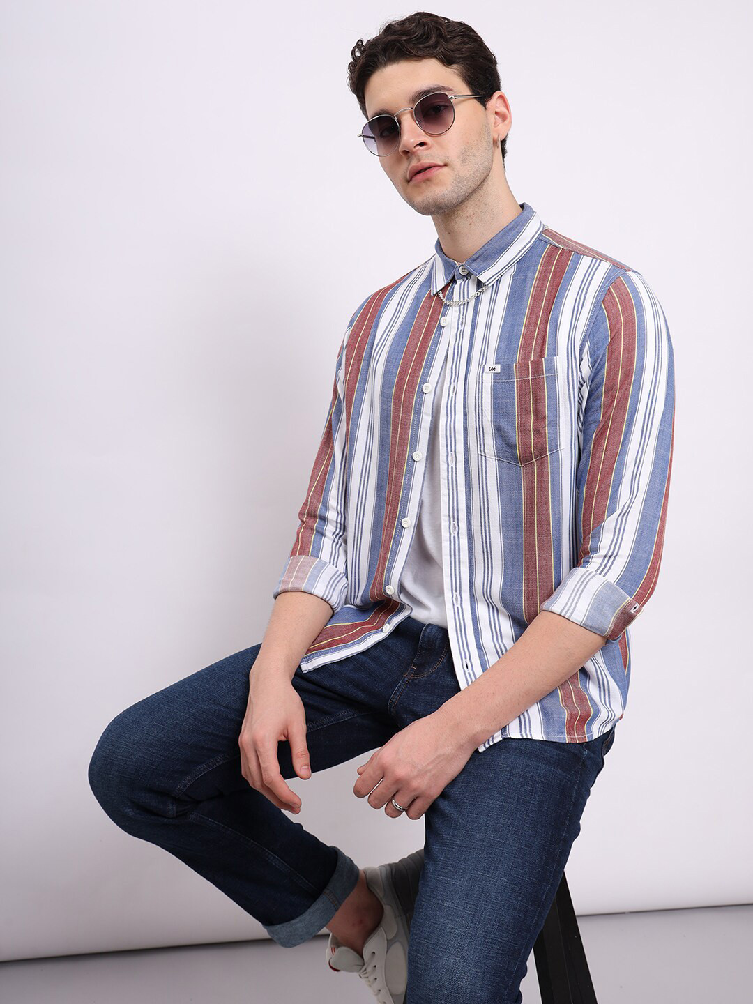 Lee Classic Vertical Stripes Casual Shirt