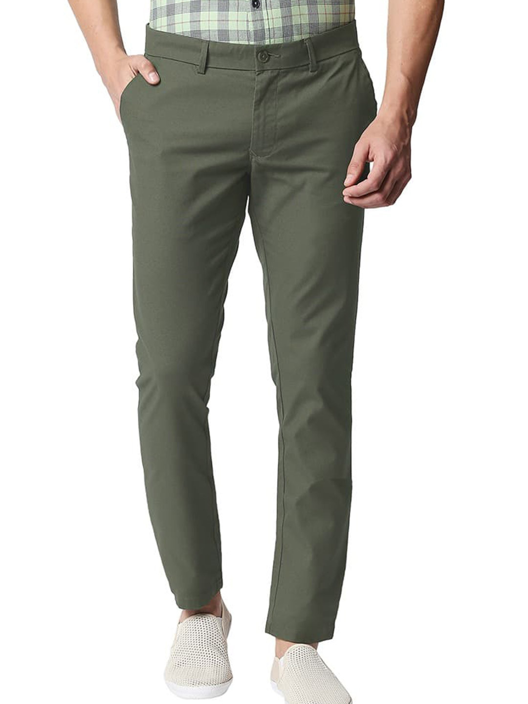 Basics Tapered Fit Stretch Trousers