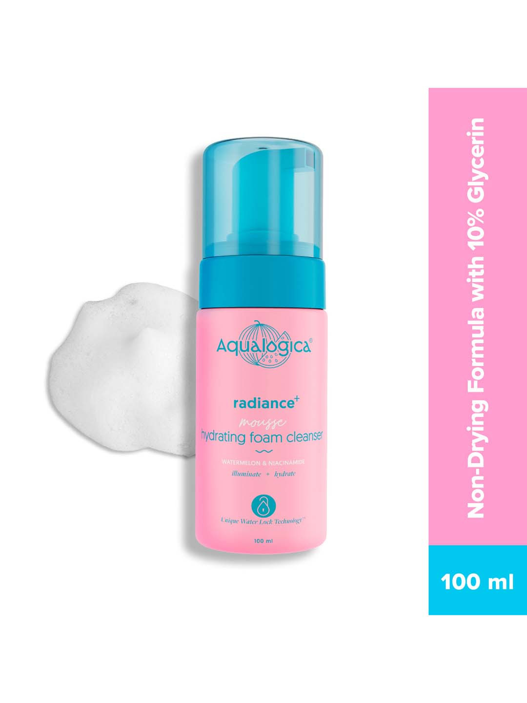 Aqualogica Radiance+ Mousse Hydrating Foam Cleanser - 100ml