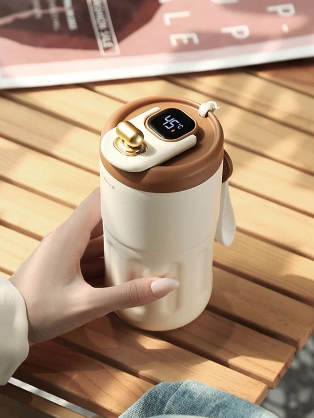 YELONA Brown Solid Stainless Steel Fridge Safe Tumbler - 480ml