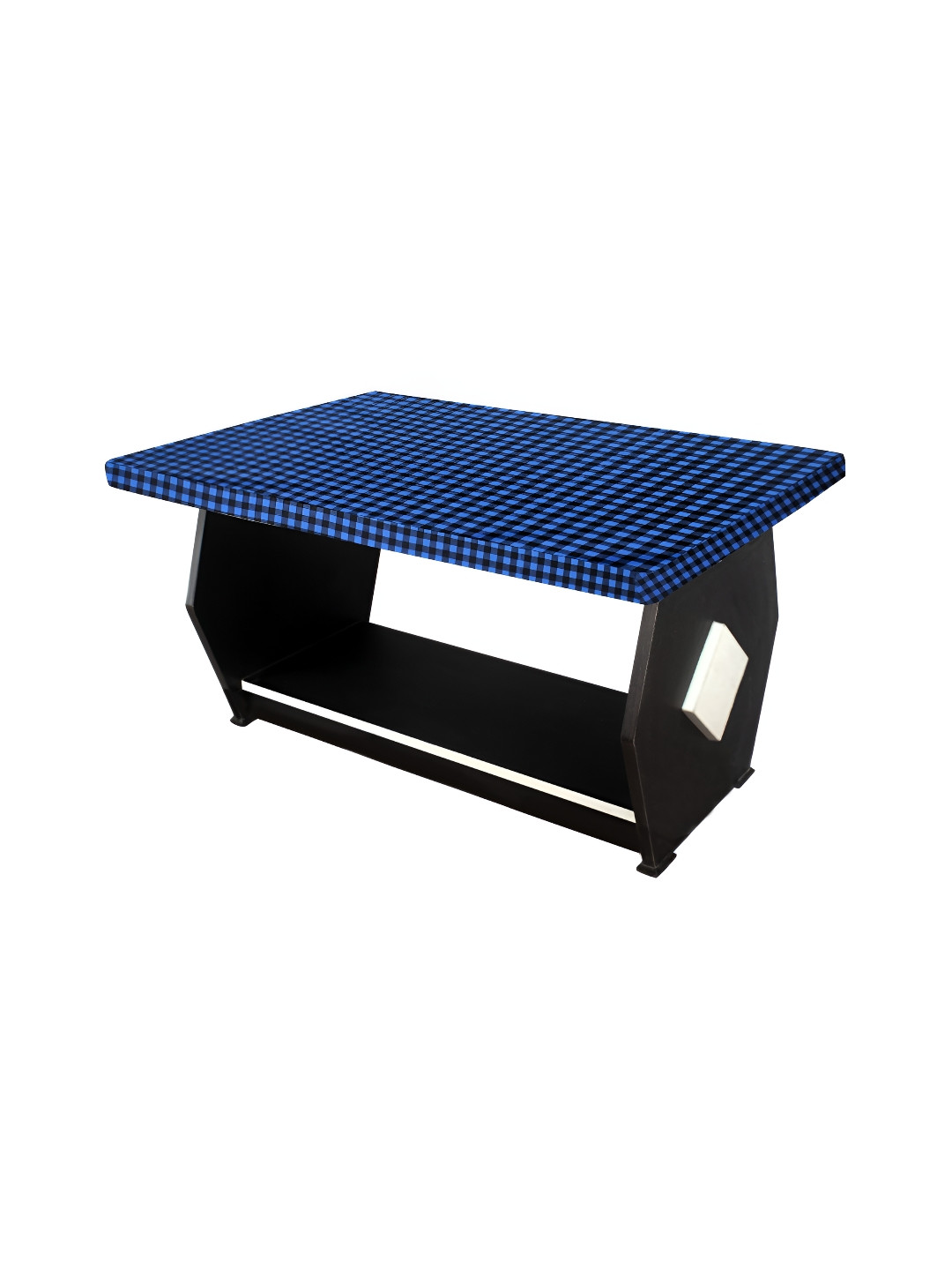 Stylista Blue & Black Checked Waterproof Table Cover