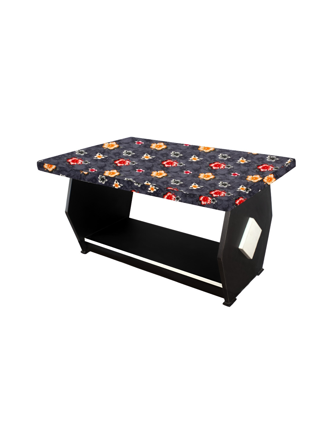 Stylista Grey & Red Floral Printed Waterproof Rectangle 91.44 cm x 60.96 cm Table Cover